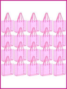 20 Pack Clear PVC Tote Bags Stadium Approved Gift Bags with Handles